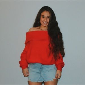 off the shoulder sweater